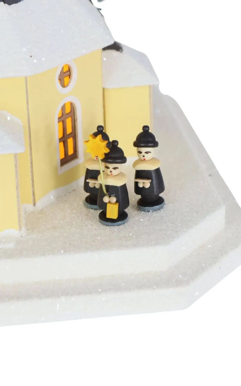 Birgit Uhlig Lichterhaus*Lichterhaus Seiffener Kirche, 21 cm von