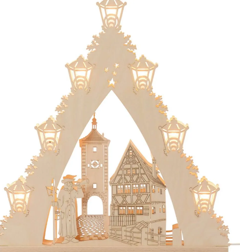 Weigla Holzkunst Neuheiten*Lichterspitze Rothenburg ob der Tauber, 43 cm von Weigla