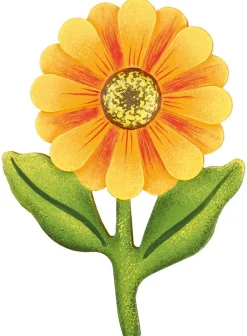 Hubrig Volkskunst Holzfiguren & Dekofiguren*Magnetpin Blume Dahlie von