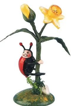 Hubrig Volkskunst Neuheiten | Frühlingsdeko*Marienkäfer-Narzisse 2er Set Minis von