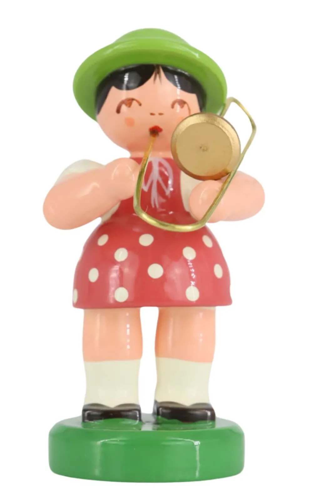 Figurenland Uhlig GmbH Blumenmädchen*Miniatur - Mädchen mit Posaune von