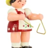 Figurenland Uhlig GmbH Blumenmädchen*Miniatur - Mädchen mit Triangel von