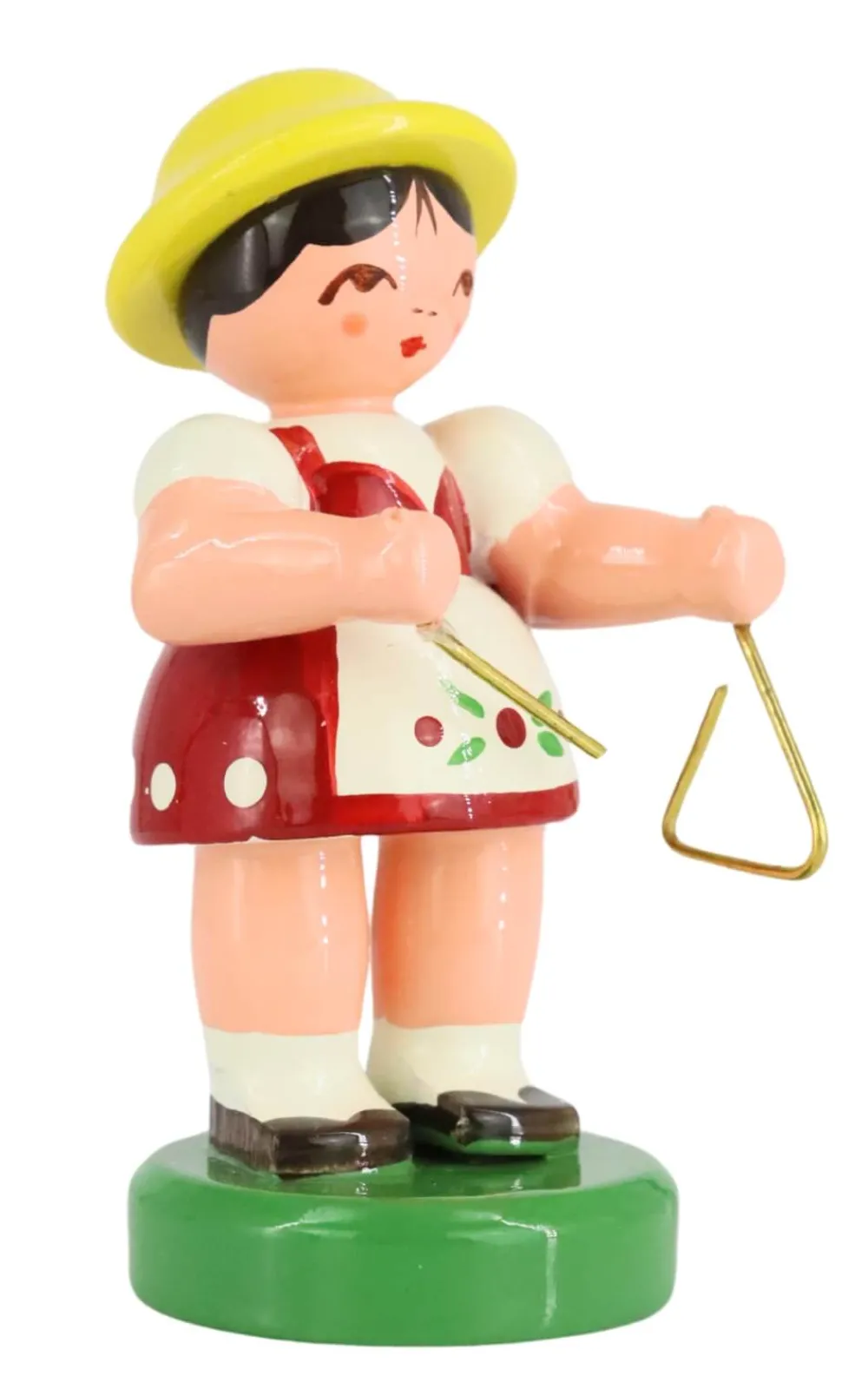 Figurenland Uhlig GmbH Blumenmädchen*Miniatur - Mädchen mit Triangel von