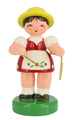Figurenland Uhlig GmbH Blumenmädchen*Miniatur - Mädchen mit Triangel von
