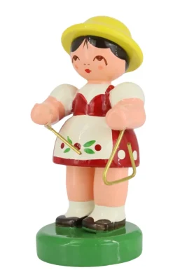 Figurenland Uhlig GmbH Blumenmädchen*Miniatur - Mädchen mit Triangel von