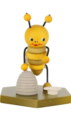 Zenker Neuheiten | Frühlingsdeko*Miniatur Biene mit Bienenkorb, 8 cm, von Ralf