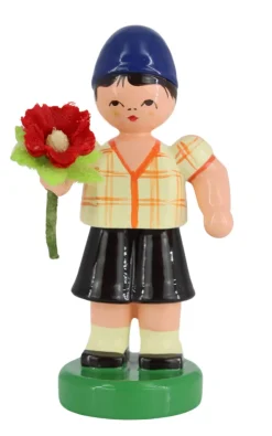 Figurenland Uhlig GmbH Blumenmädchen*Miniatur Blumenkind - Junge, hellgelb/blau von