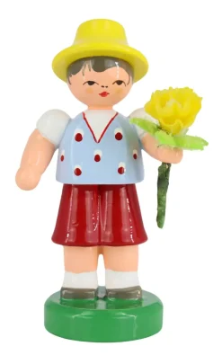 Figurenland Uhlig GmbH Blumenmädchen*Miniatur Blumenkind - Junge, blau/gelb von