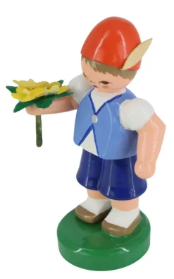 Figurenland Uhlig GmbH Blumenmädchen*Miniatur Blumenkind - Junge, blau/orange von
