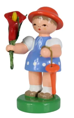 Figurenland Uhlig GmbH Blumenmädchen*Miniatur Blumenmädchen, blau/orange von