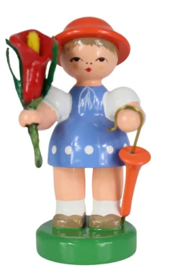 Figurenland Uhlig GmbH Blumenmädchen*Miniatur Blumenmädchen, blau/orange von