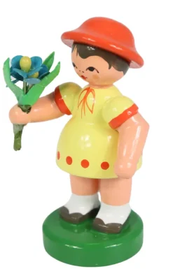 Figurenland Uhlig GmbH Blumenmädchen*Miniatur Blumenmädchen, gelb/orange von