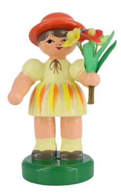 Figurenland Uhlig GmbH Blumenmädchen*Miniatur Blumenmädchen, hellgelb/orange von