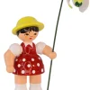 Figurenland Uhlig GmbH Blumenmädchen*Miniatur Blumenmädchen Katharina mit weißer Blume, 9 cm von