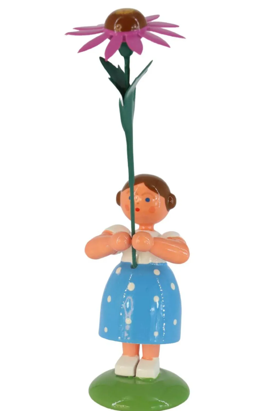 Legler Holz- und Drechslerwaren HODREWA Blumenmädchen*Miniatur Blumenmädchen mit rotem Sonnenhut, 12 cm von HODREWA Legler