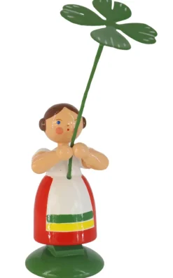 Legler Holz- und Drechslerwaren HODREWA Blumenmädchen*Miniatur Blumenmädchen mit Glücksklee, 12 cm von HODREWA Legler