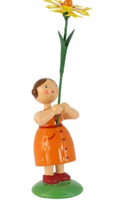 Legler Holz- und Drechslerwaren HODREWA Blumenmädchen*Miniatur Blumenmädchen mit Mädchenauge, 12 cm von HODREWA Legler