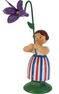 Legler Holz- und Drechslerwaren HODREWA Blumenmädchen*Miniatur Blumenmädchen mit Veilchen, 12 cm von HODREWA Legler