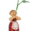 Legler Holz- und Drechslerwaren HODREWA Blumenmädchen*Miniatur Blumenmädchen mit Heckenrose, 12 cm von HODREWA Legler