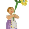 Legler Holz- und Drechslerwaren HODREWA Blumenmädchen*Miniatur Blumenmädchen mit Himmelschlüsselchen, 12 cm von HODREWA Legler
