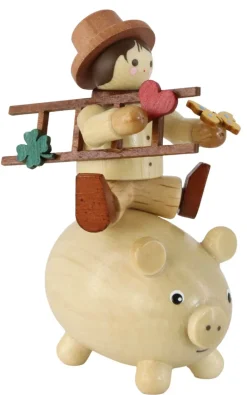 Romy Thiel Romy Thiel Figuren*Miniatur Glücksbringer mit Schwein, 6 cm natur von