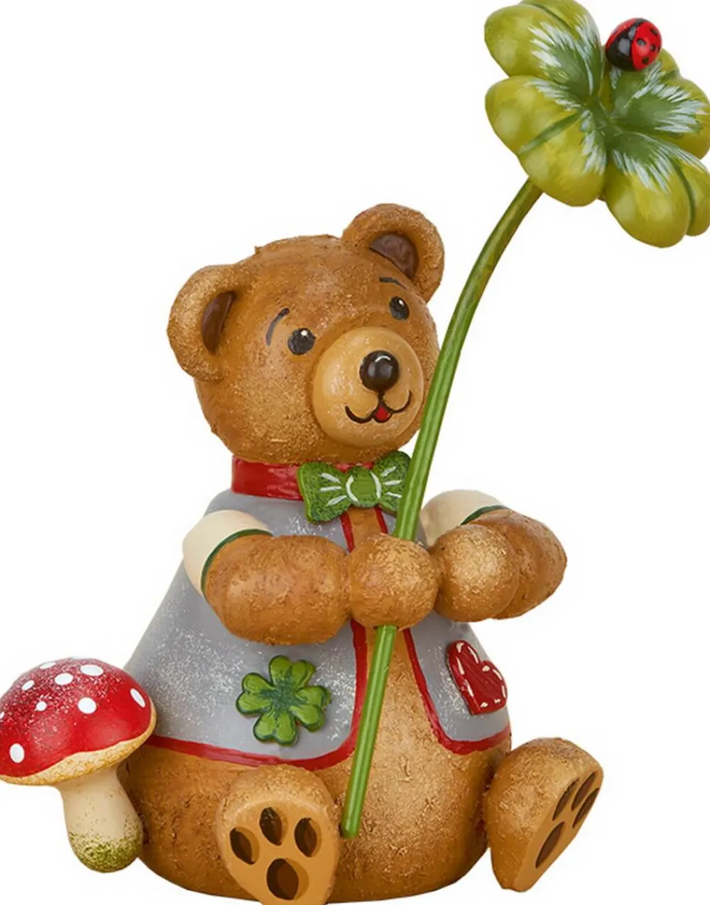 Hubrig Volkskunst Holzfiguren & Dekofiguren*Miniatur Hubiduu Teddy Glücksbärli von