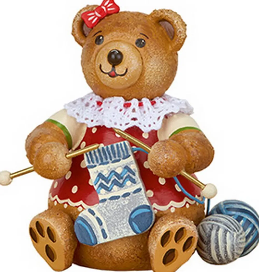 Hubrig Volkskunst Holzfiguren & Dekofiguren*Miniatur Hubiduu Teddy Strickliesel von