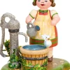Hubrig Volkskunst Holzfiguren & Dekofiguren*Miniatur Landidyll am Brunnen von