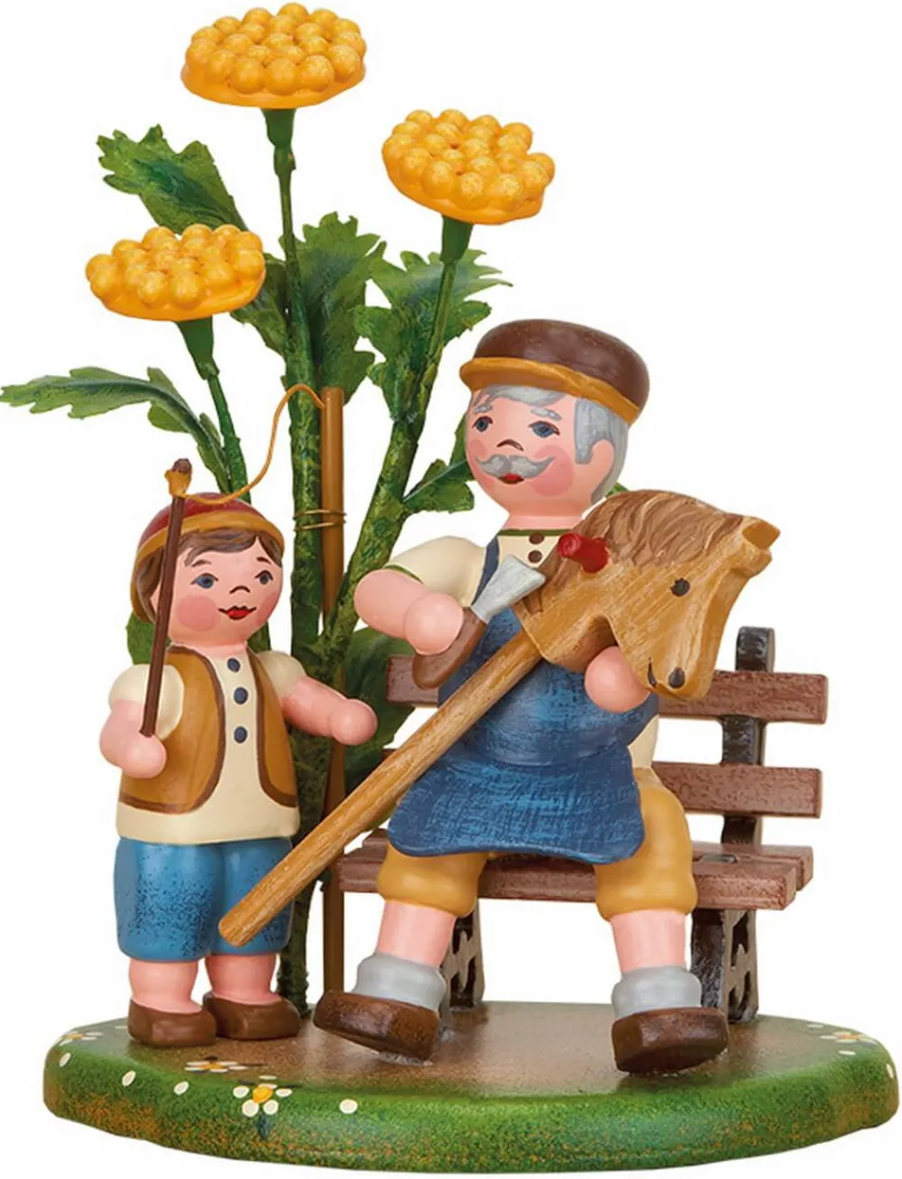 Hubrig Volkskunst Holzfiguren & Dekofiguren*Miniatur Landidyll Opa und ich von