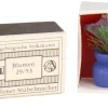 Gunter Flath Miniaturen*Miniatur Mini-Zündholzschachtel Blumen, blau von