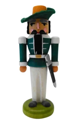 SEIFFENcom by Nestler GmbH Nussknacker*Miniatur Nussknacker Musketier, grün, 8 cm von SEIFFEN.COM