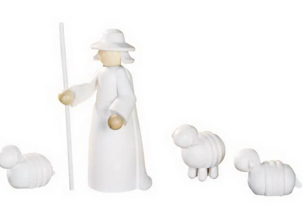 KWO Weihnachtsfiguren*Miniatur Schäfergruppe, 4-teilig, 11 cm von