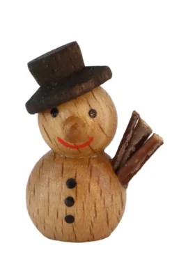 SEIFFENcom by Nestler GmbH Weihnachtsfiguren*Miniatur Schneemann, 3 cm, von SEIFFEN.COM