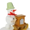 Zenker Holzfiguren & Dekofiguren*Miniatur Schneemann Drehorgelspieler, , 8 cm von Ralf