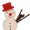 SEIFFENcom by Nestler GmbH Weihnachtsfiguren*Miniatur Schneemann mit rotem Hut, 4 cm von SEIFFEN.COM