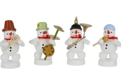 Zenker Holzfiguren & Dekofiguren*Miniatur Schneemannkapelle mit Sousaphon, Kamm, Sänger, Teufelsgeige von Ralf