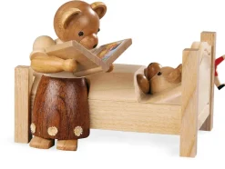 Müller Kleinkunst Holzfiguren & Dekofiguren*Miniatur Teddy - Mutter mit Gute-Nacht-Geschichten von