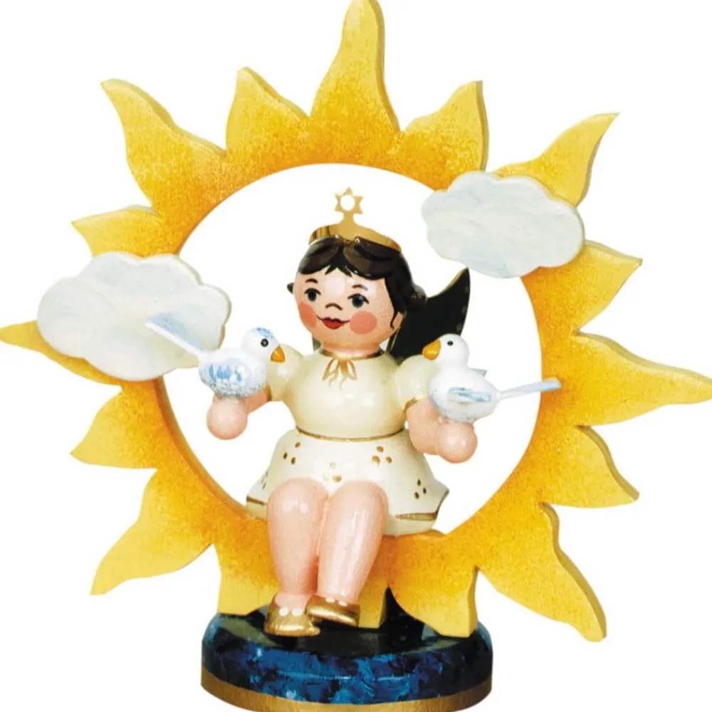 Hubrig Volkskunst Weihnachtsengel*Miniatur Weihnachtsengel mit Sonne und Tauben von