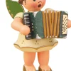 Hubrig Volkskunst Weihnachtsengel*Miniatur Weihnachtsengel mit Akkordeon von