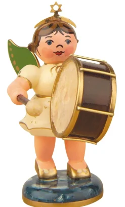 Hubrig Volkskunst Weihnachtsengel*Miniatur Weihnachtsengel mit Pauke von