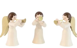 Romy Thiel Weihnachtsengel*Miniatur Weihnachtsengel mit Trompete, 3-teilig, weiss von