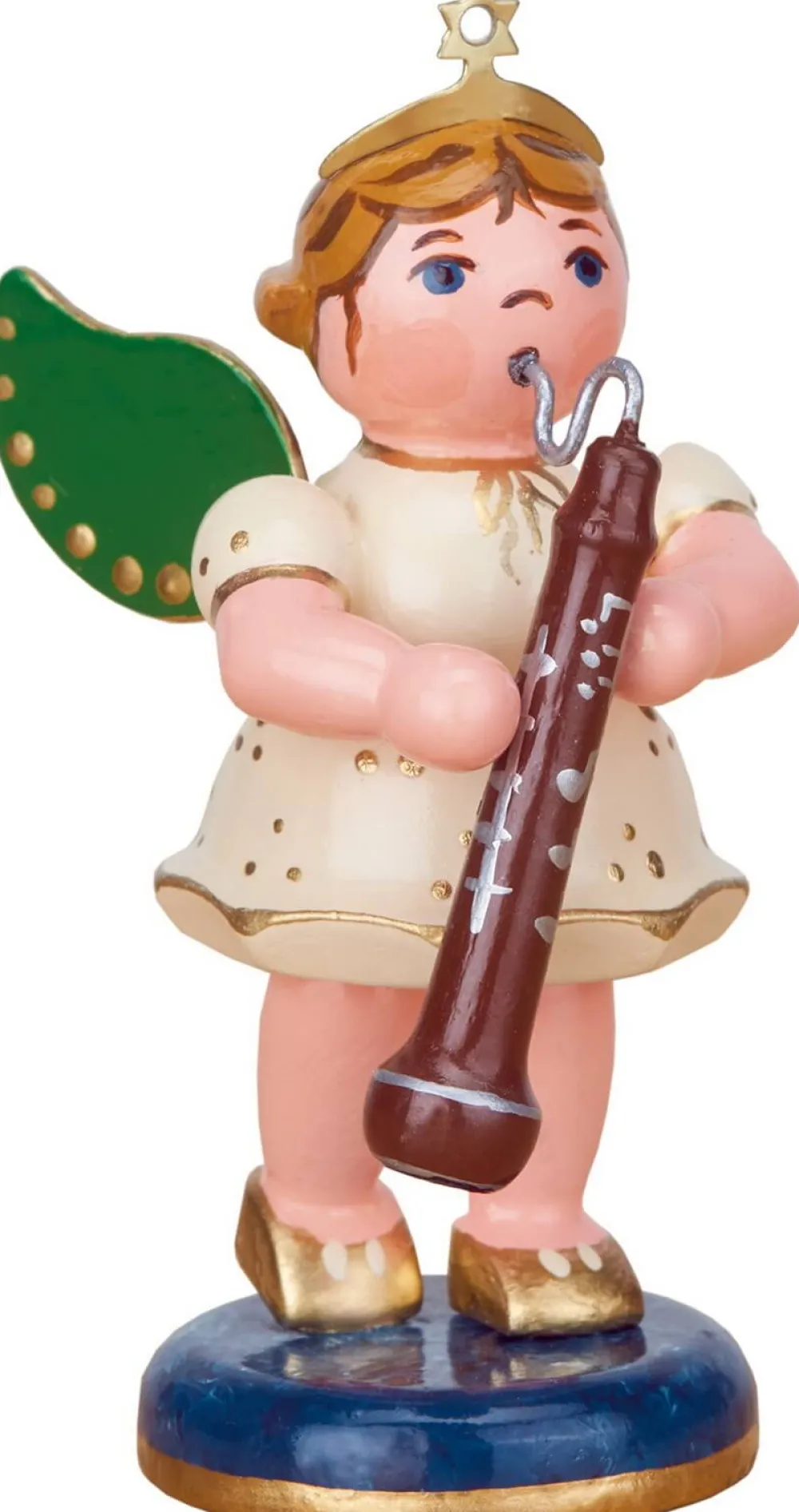 Hubrig Volkskunst Weihnachtsengel*Miniatur Weihnachtsengel mit Altoboe von
