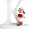 KWO Weihnachtsengel*Miniatur Weihnachtsengel mit dem Buchstaben K, 7 cm von