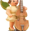 Hubrig Volkskunst Neuheiten | Weihnachtsengel*Miniatur Weihnachtsengel mit Kontrabass von