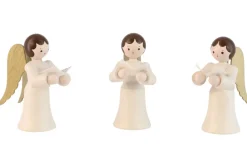 Romy Thiel Weihnachtsengel*Miniatur Weihnachtsengel mit Buch, 3-teilig, 6 cm, weiss von