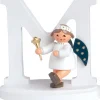KWO Neuheiten | Weihnachtsengel*Miniatur Weihnachtsengel mit dem Buchstaben M, 7 cm von