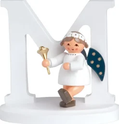 KWO Neuheiten | Weihnachtsengel*Miniatur Weihnachtsengel mit dem Buchstaben M, 7 cm von