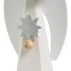 KWO Weihnachtsengel*Miniatur Weihnachtsengel mit Stern, modern weiß, 11 cm von
