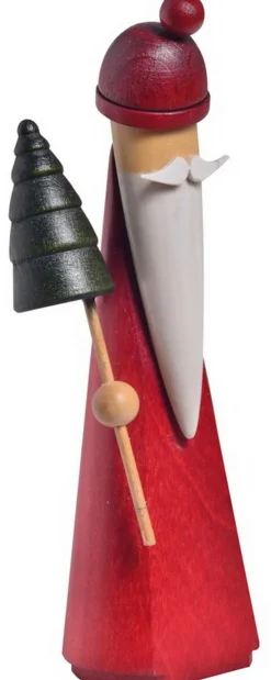KWO Weihnachtsfiguren*Miniatur Weihnachtsmann mit Baum, modern, 12 cm von