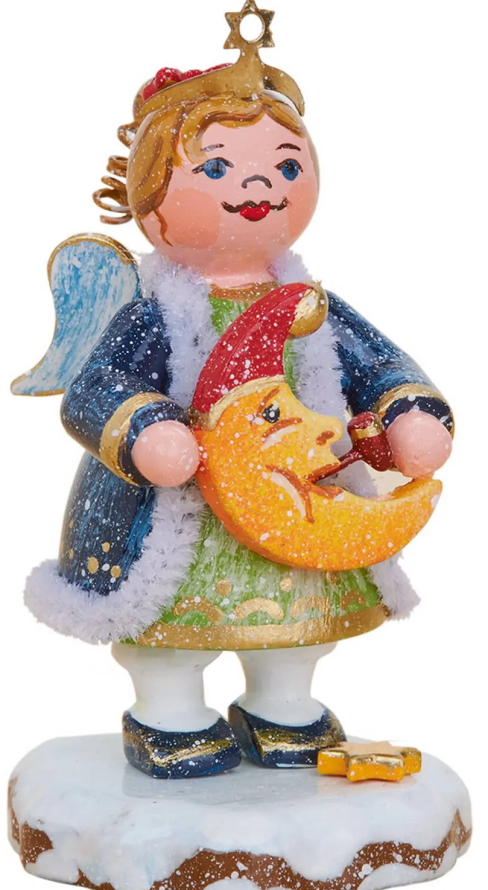 Kinder Hubrig Volkskunst Hubrig Winterkinder*Miniatur Winterkind Himmelskind im Mondenschein, 7 cm von